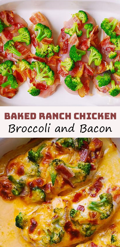 Baked Ranch Chicken with Broccoli and Bacon