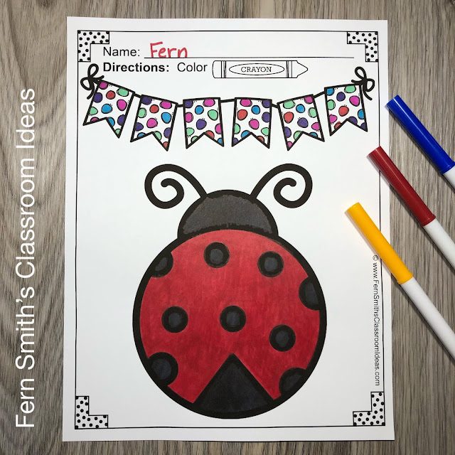 Four Pack Bundle of Fun Spring Coloring Book Pages #FernSmithsClassroomIdeas