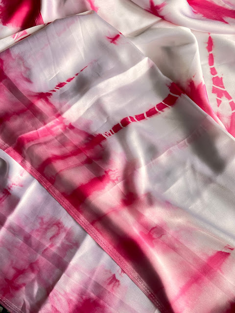 pink tie dye fabric online fabcurate japan satin hand dyed fabric flamingo pink