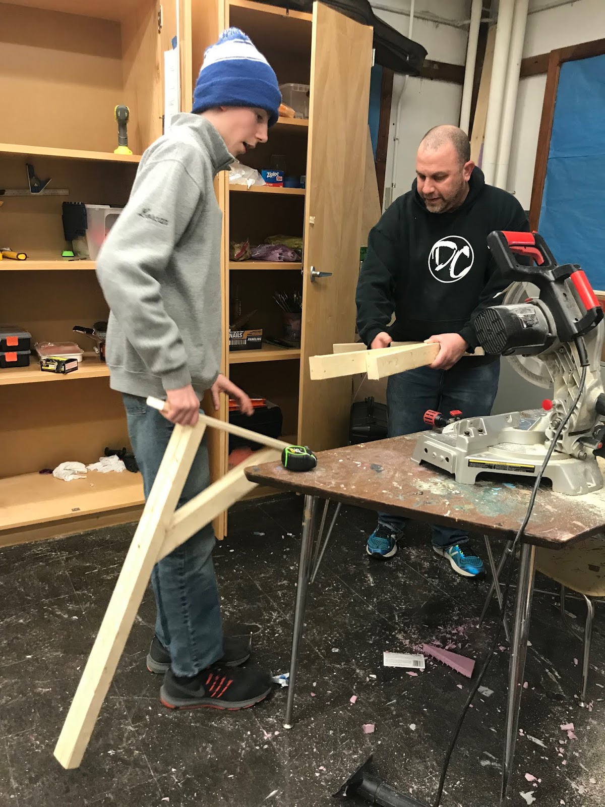 Made In Medway Middle School Students Building The Set For Upcoming Musical