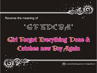 Do You Know The Meaning of GFEDCBA ?