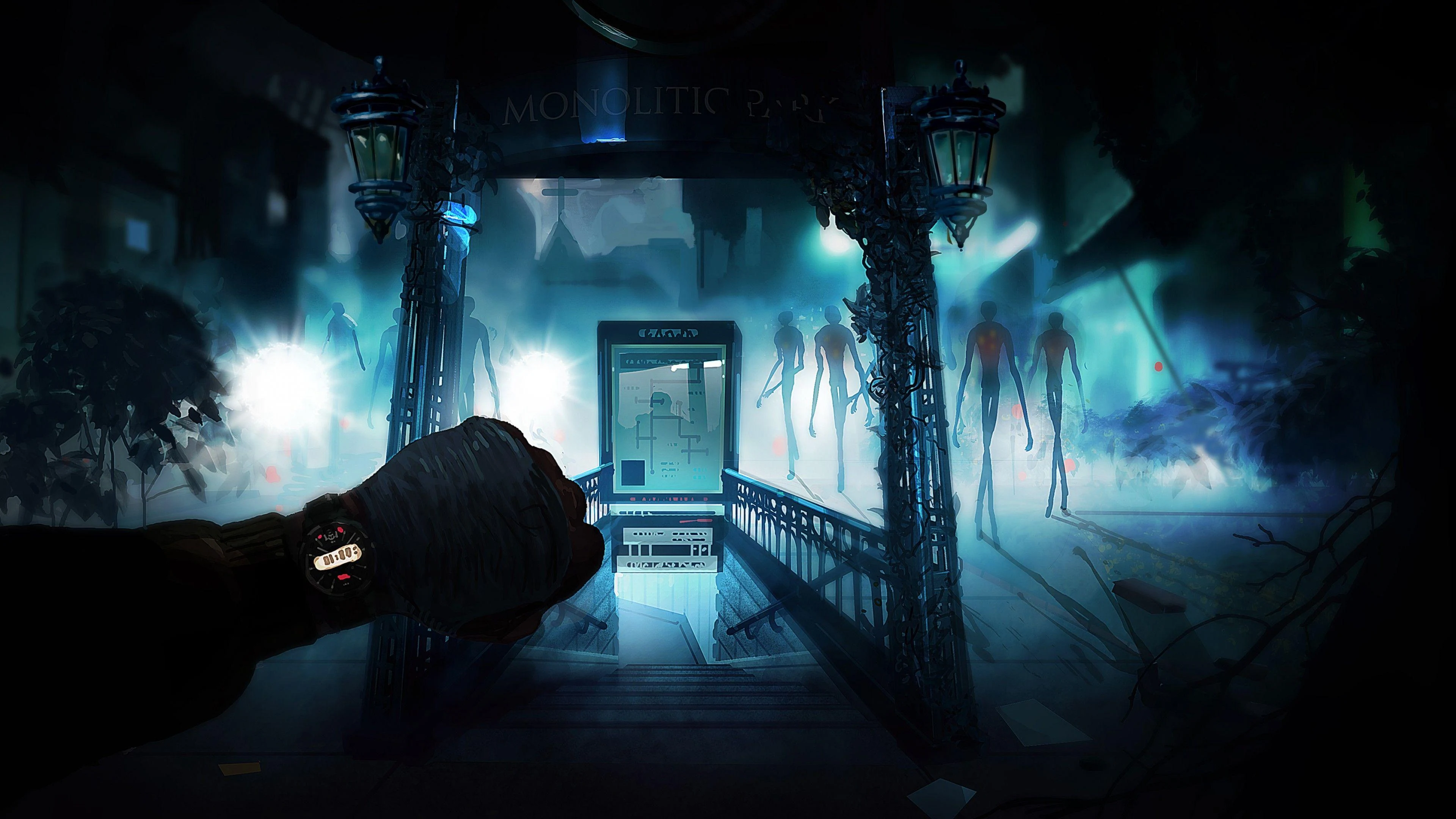 Concept art showcasing the artistry of a survival horror game