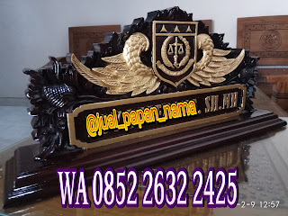 papan nama kayu logo kejaksaan