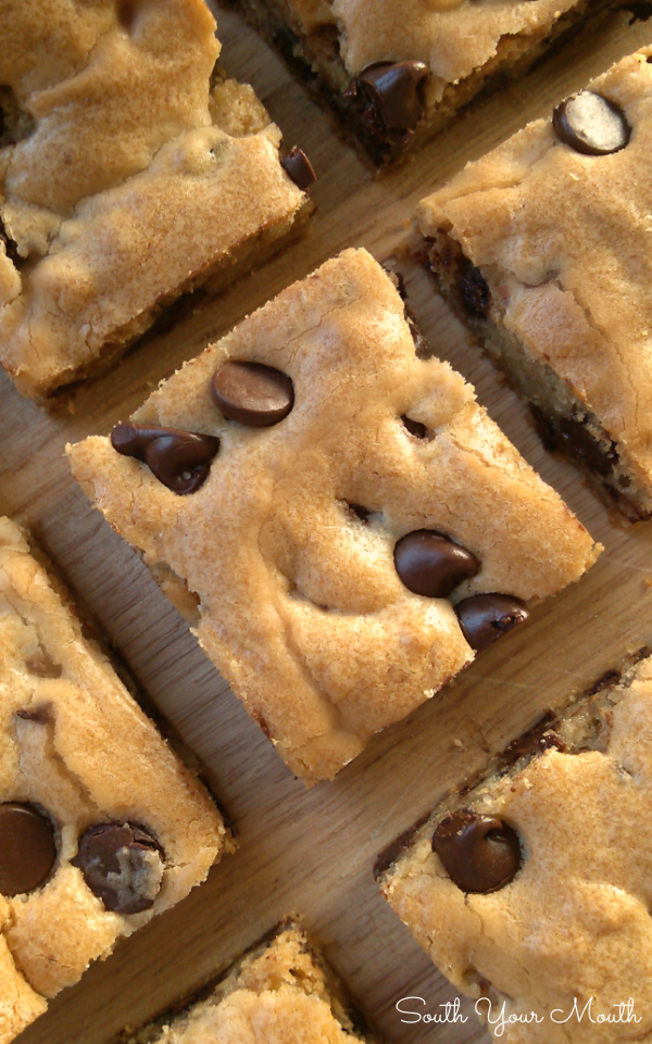 Chewy M&M Cookie Bars - Lovin' From the Oven