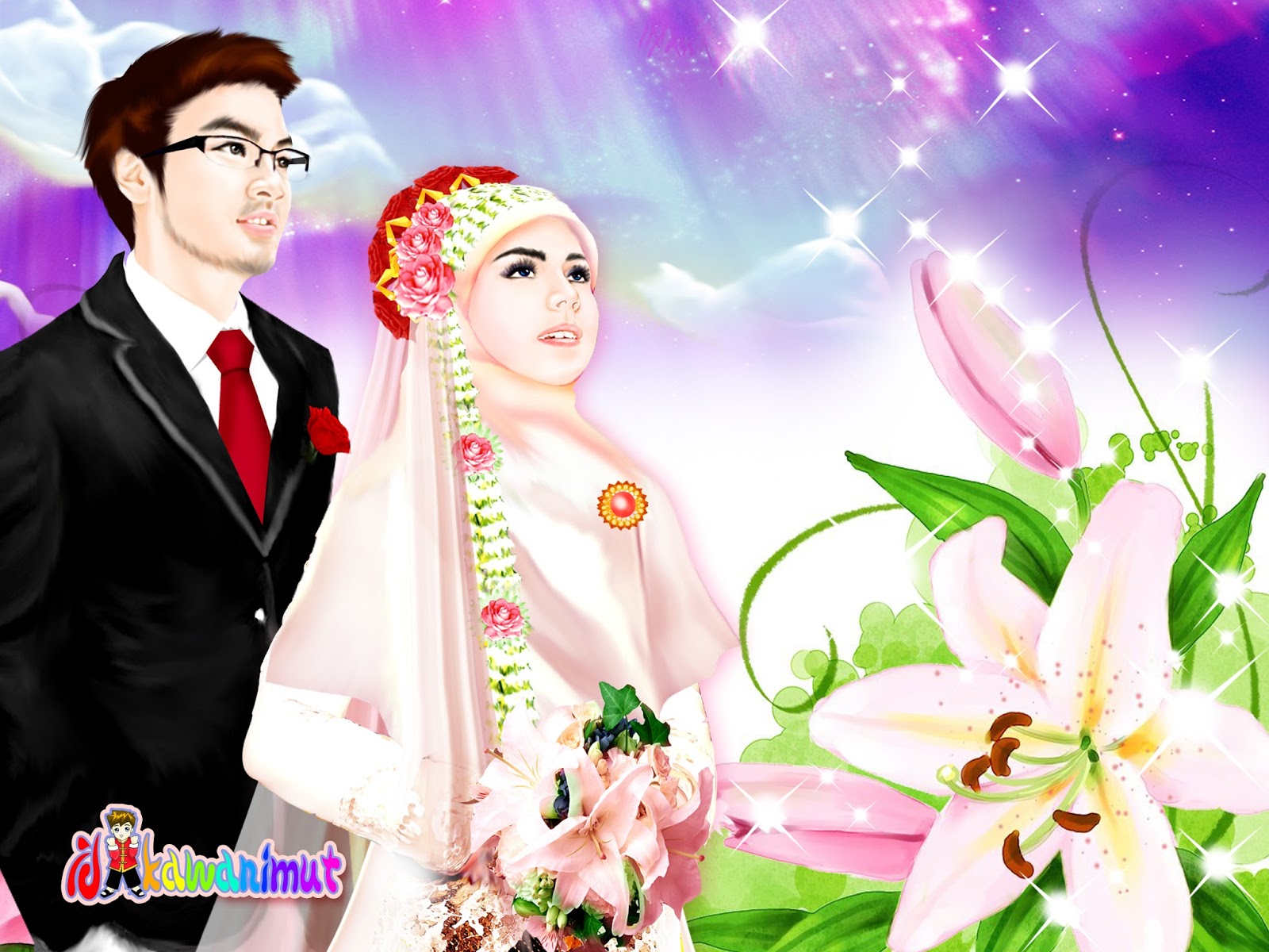 Kawanimut Koleksi Kartun Pengantin Kawanimut Kawanimuts Wedding