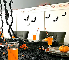 Black and Orange Halloween Party decorating ideas