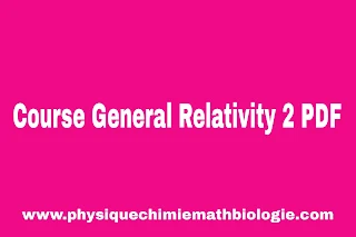 Course General Relativity 2 PDF