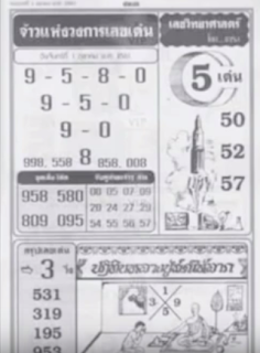 Thai Lottery Second Paper Magazines For 01-10-2018