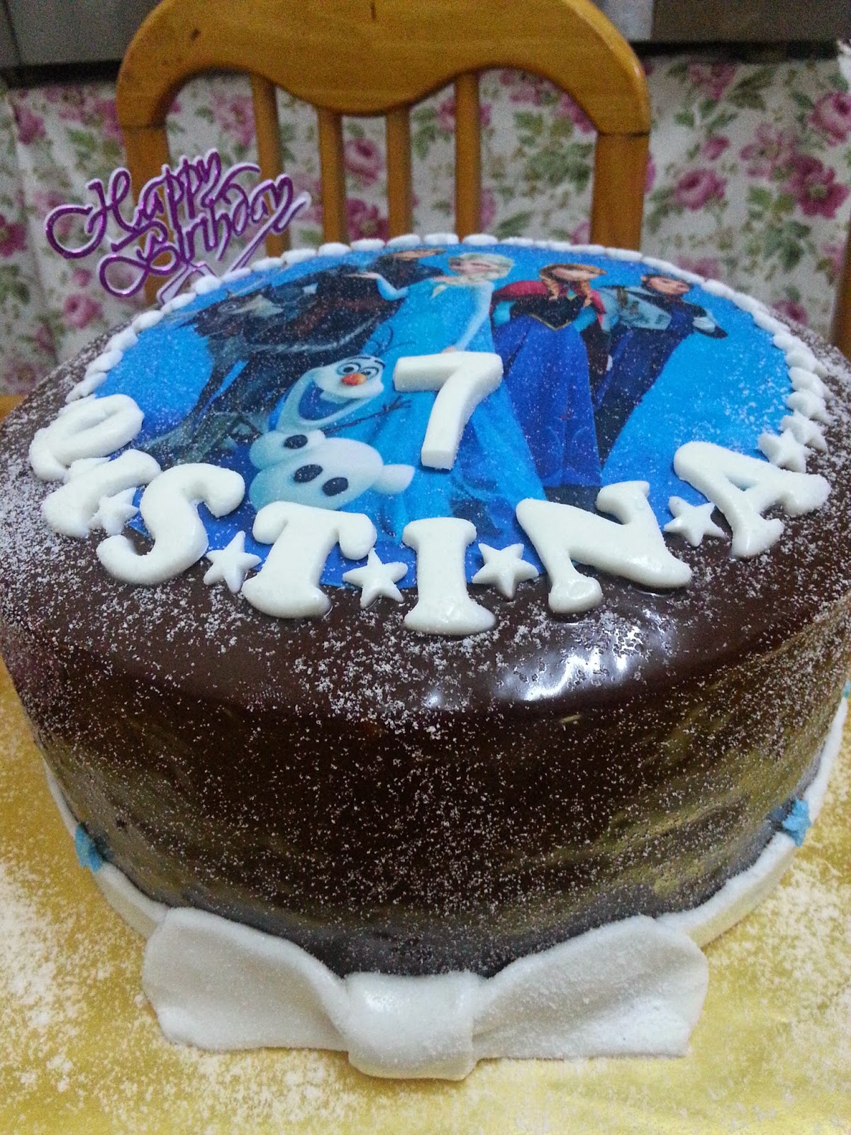 zalinzalina blogspot com KEK BIRTHDAY TEMA FROZEN