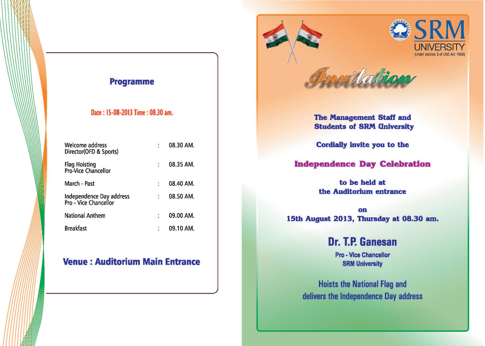 67th Independence Day Celebration-SRM University - SRM ...