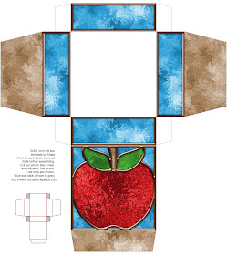 Printable stained glass effect gift box