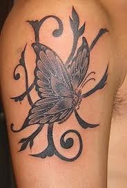 Tribal Butterfly Tattoo