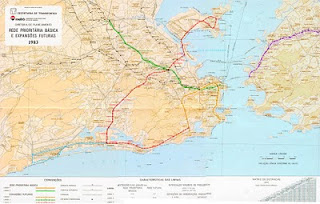 mapa metrô rio 1983