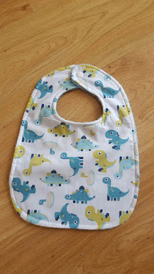 DIY large towel backed baby bib - with pattern