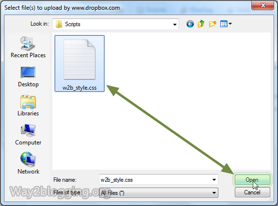 Upload/Host your Files via DropBox Online - Step4
