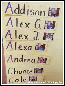 Alphabetizing Student Names with Photos