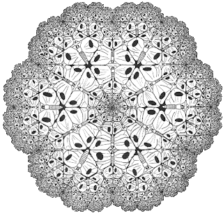 Fractal Geometry, Yale University, An Escheresque fractal by Peter Raedschelders.