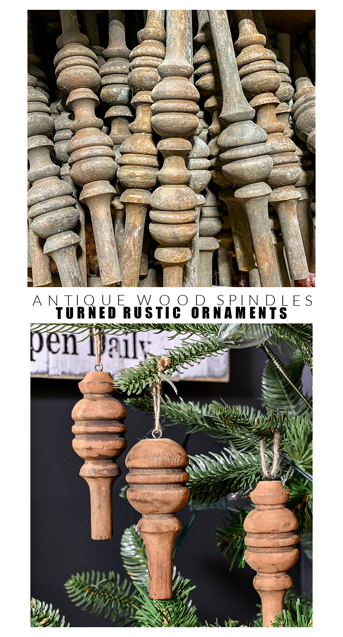 DIY antique spindle ornaments