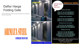 gambar harga pasang folding gate tangerang