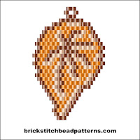 Free brick stitch seed bead earring pattern color chart