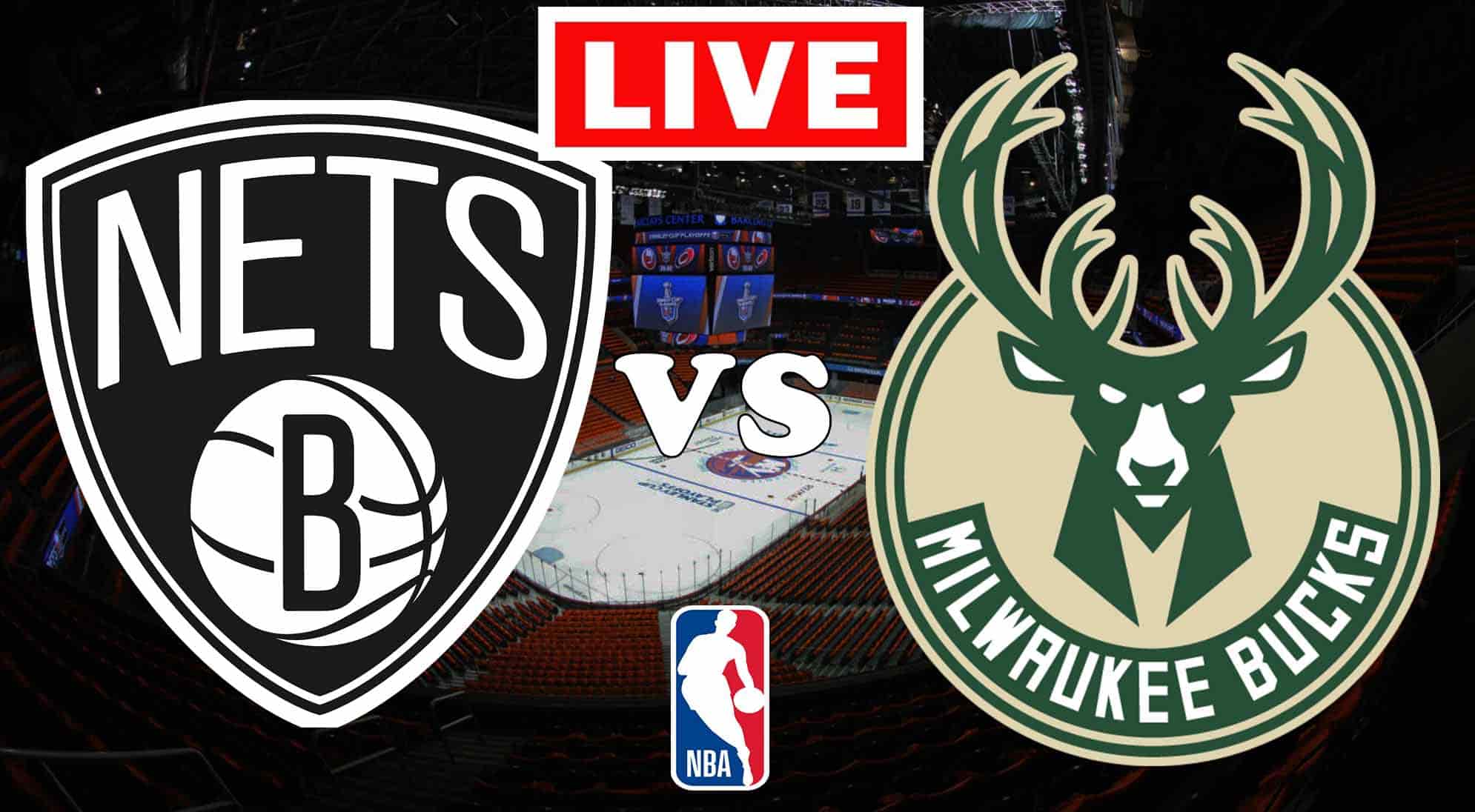 Brooklyn Nets vs. Milwaukee Bucks EN VIVO partido gratis de la NBA.