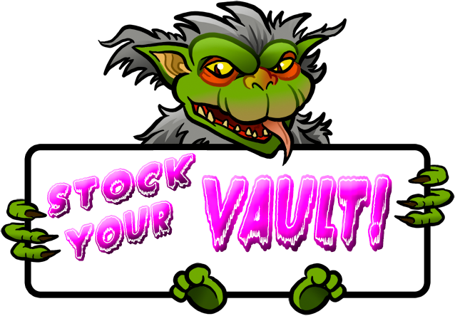 The B-Movie News Vault's STOCK YOUR VAULT Logo!