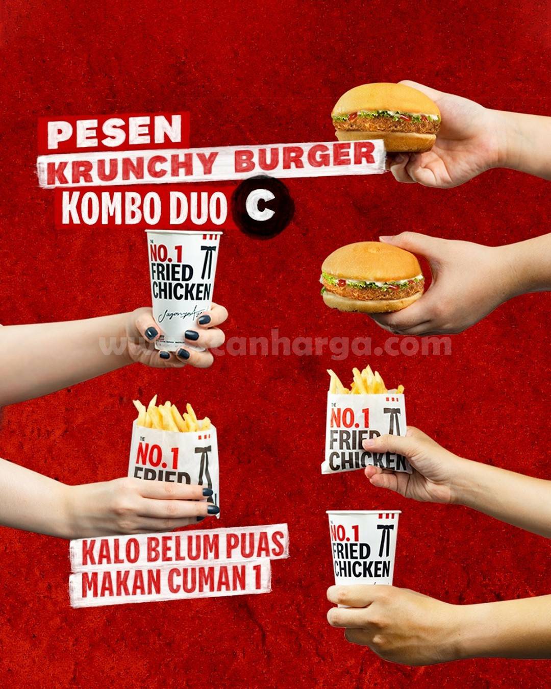 KFC Krunchy Burger Kombo Duo Harga cuma Cuma 50 Ribuan Aja