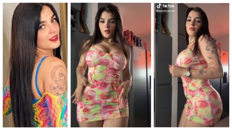 Karely Ruiz causó impacto en TikTok con su look en vestido floral