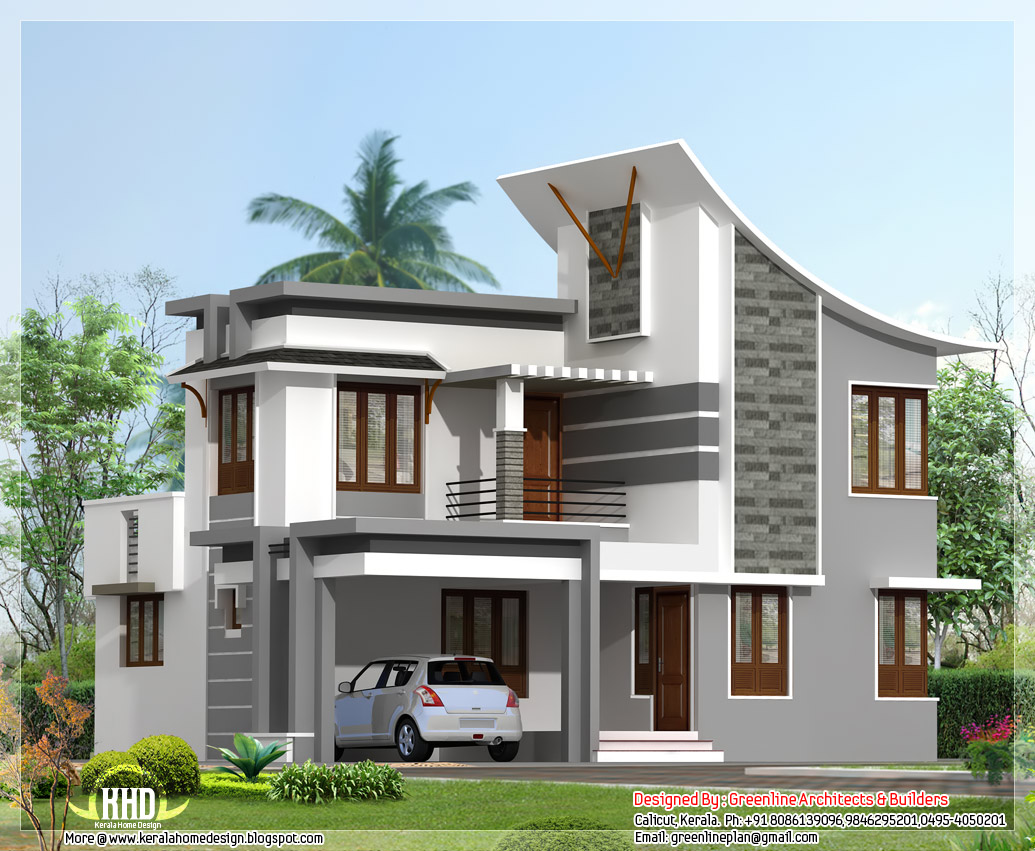 Modern 3 bedroom house in 1880 sq.feet - Kerala home design and ...