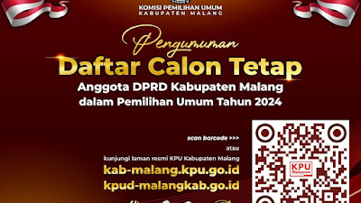 Sebarkan! Inilah Link Informasi Daftar Calon Tetap Anggota DPRD Kab. Malang pada Pemilu 2024 mulai Dapil 1 hingga Dapil 7