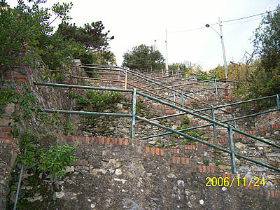 Staircase to the station, Corniglia.