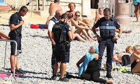 French police on Nice beach
