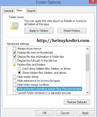 menamfilkan file hidden diwindows