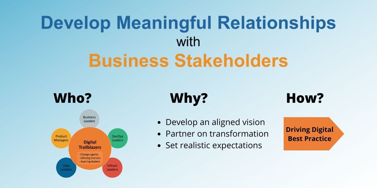 Develop Meaningful Relationships with Business Stakeholders