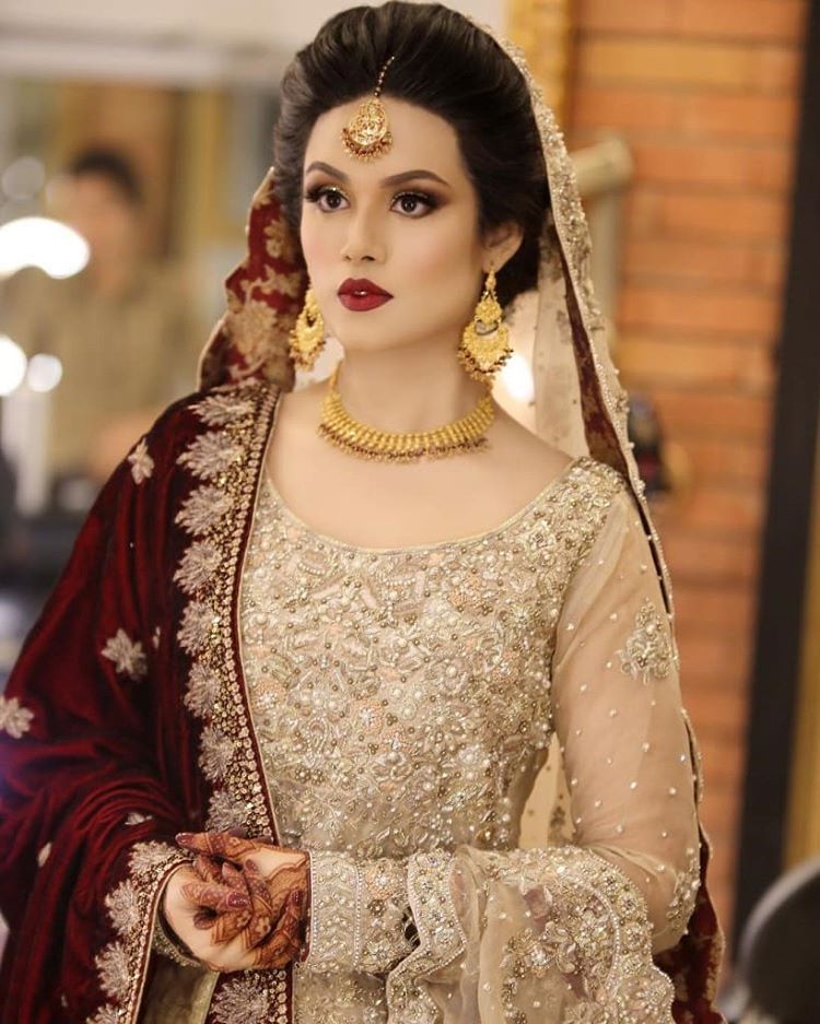 Red & Gold Wedding Dress Pakistani