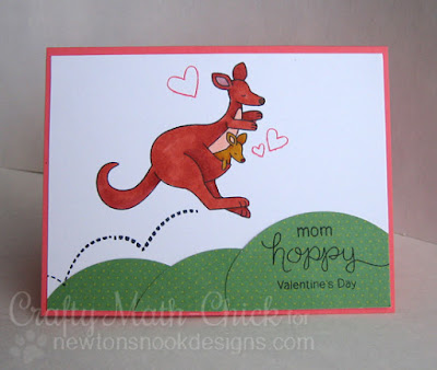 Hoppy Valentine's Day Mom kangaroo card by Crafty Math Chick | Hoppy Days by Newton's Nook Designs