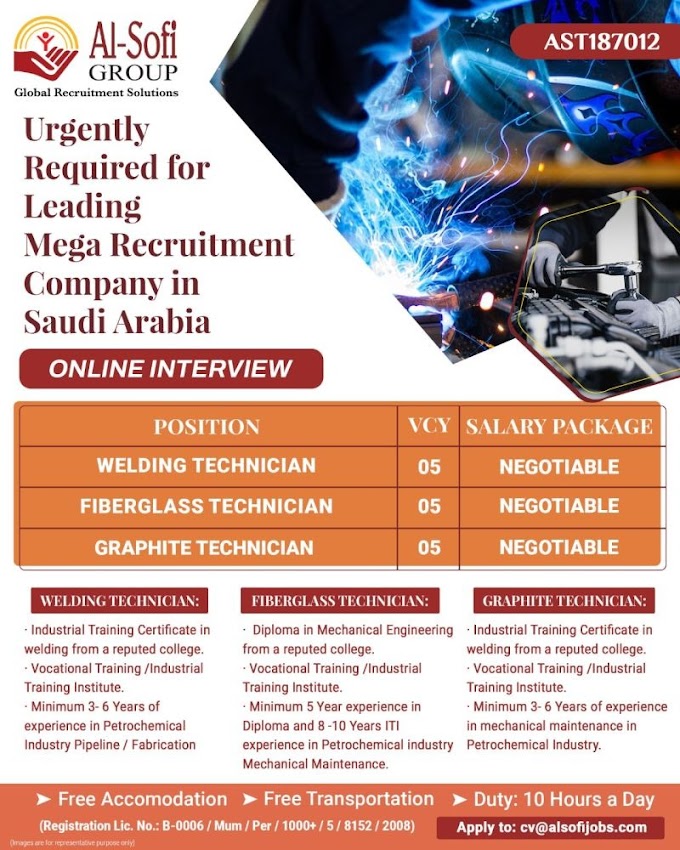 Saudi Arabia Jobs- Virtual Interview for various positions