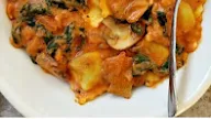  Creamy Spinach and Mushroom ravioli 