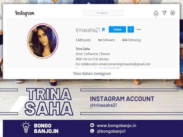 Trina Saha Instagram Account