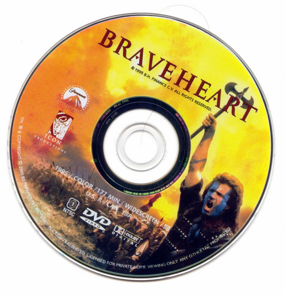 Braveheart Movie Dvd Label