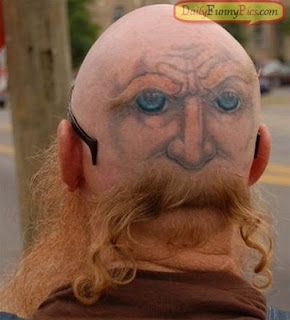 head funny tatto design