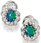 Take, for example, these black opal and diamond earrings.