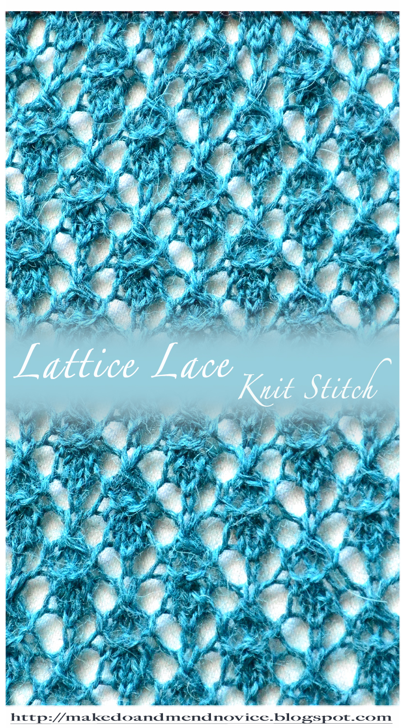 Lattice Lace Knit Stitch Pattern Knitting Pattern
