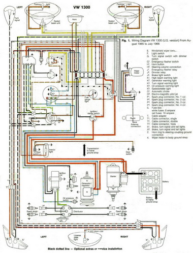 Wiring Diagram on Free Auto Wiring Diagram  1966 Vw Beetle 1300 Wiring Diagram