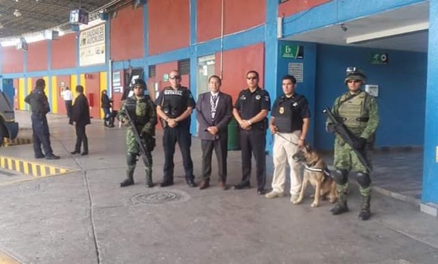 Guardia Nacional vigila centrales camioneras en Tlaxcala