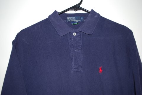 Two Button Navy Blue Polo with