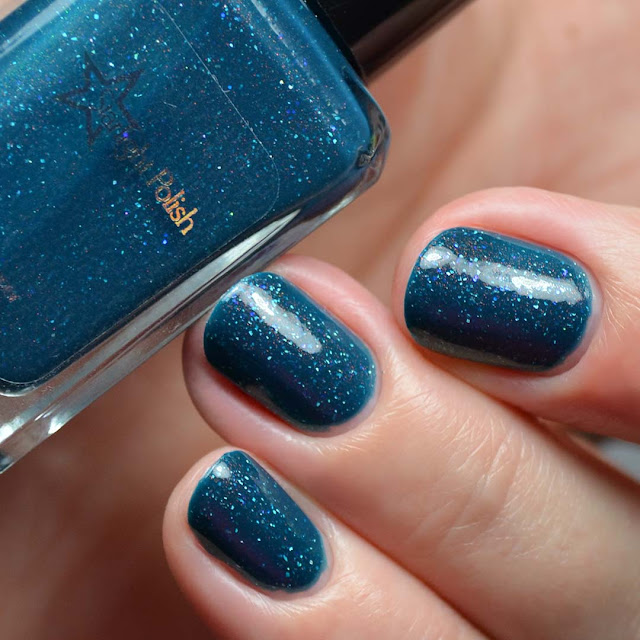 teal up shimmer nail polish