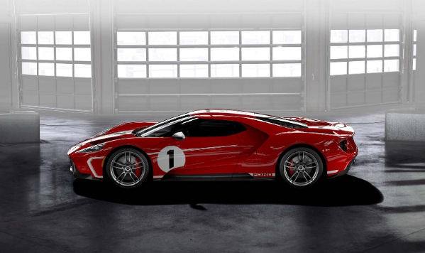 2018 Ford GT '67 Heritage Edition Premieres In Monterey -Include Carbon Fiber Seats with Red Stitching