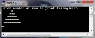 c program to print triangle or pattern
