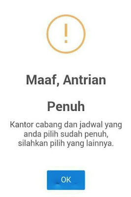 Notifikasi Antrian Online BPJS Ketenagakerjaan Penuh